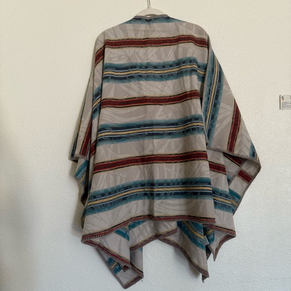 Pendleton Aztec Southwest Wool Cape Poncho Tommy Bahama - Picture 8 of 12